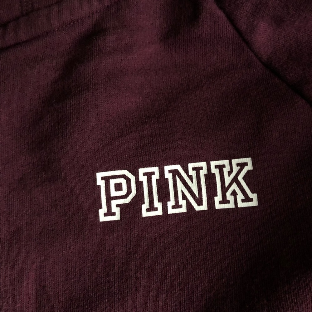 Burgundy PINK zip hoodie - Picture 5 of 6